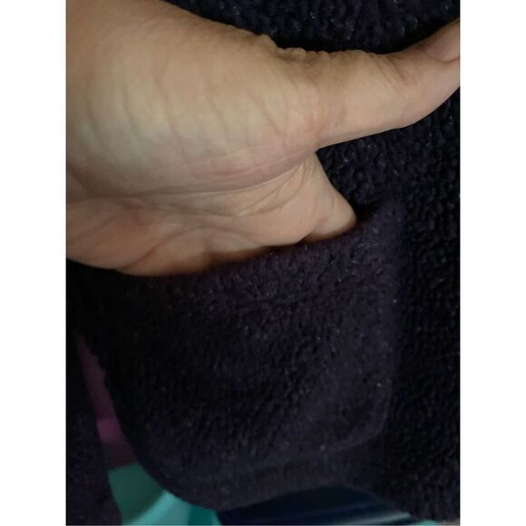 L.L. Bean vintage women’s purple fleece jacket button down front coat, size sma - Picture 3 of 4